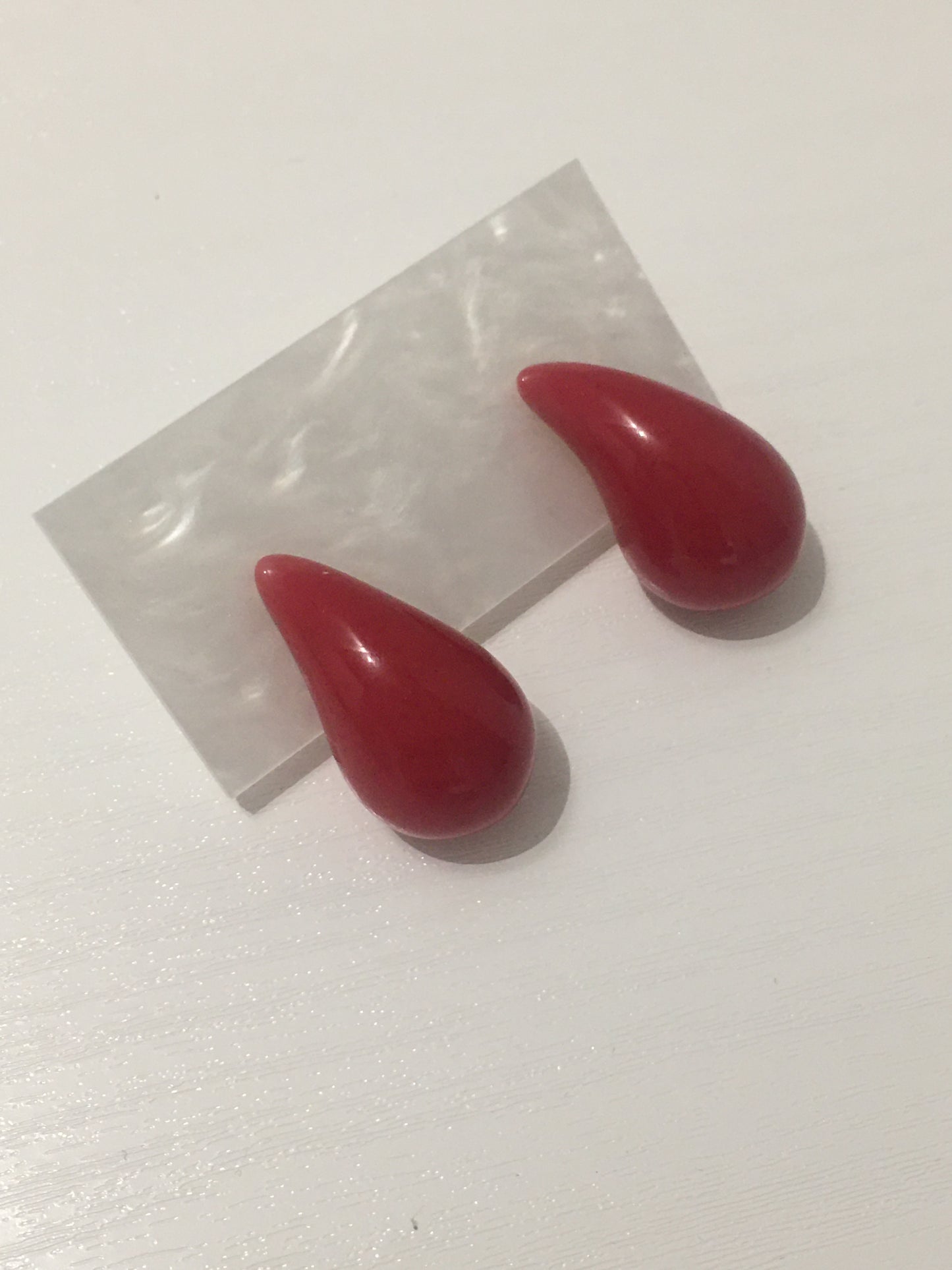 Boucle d'oreille - Gouttes de Rubis