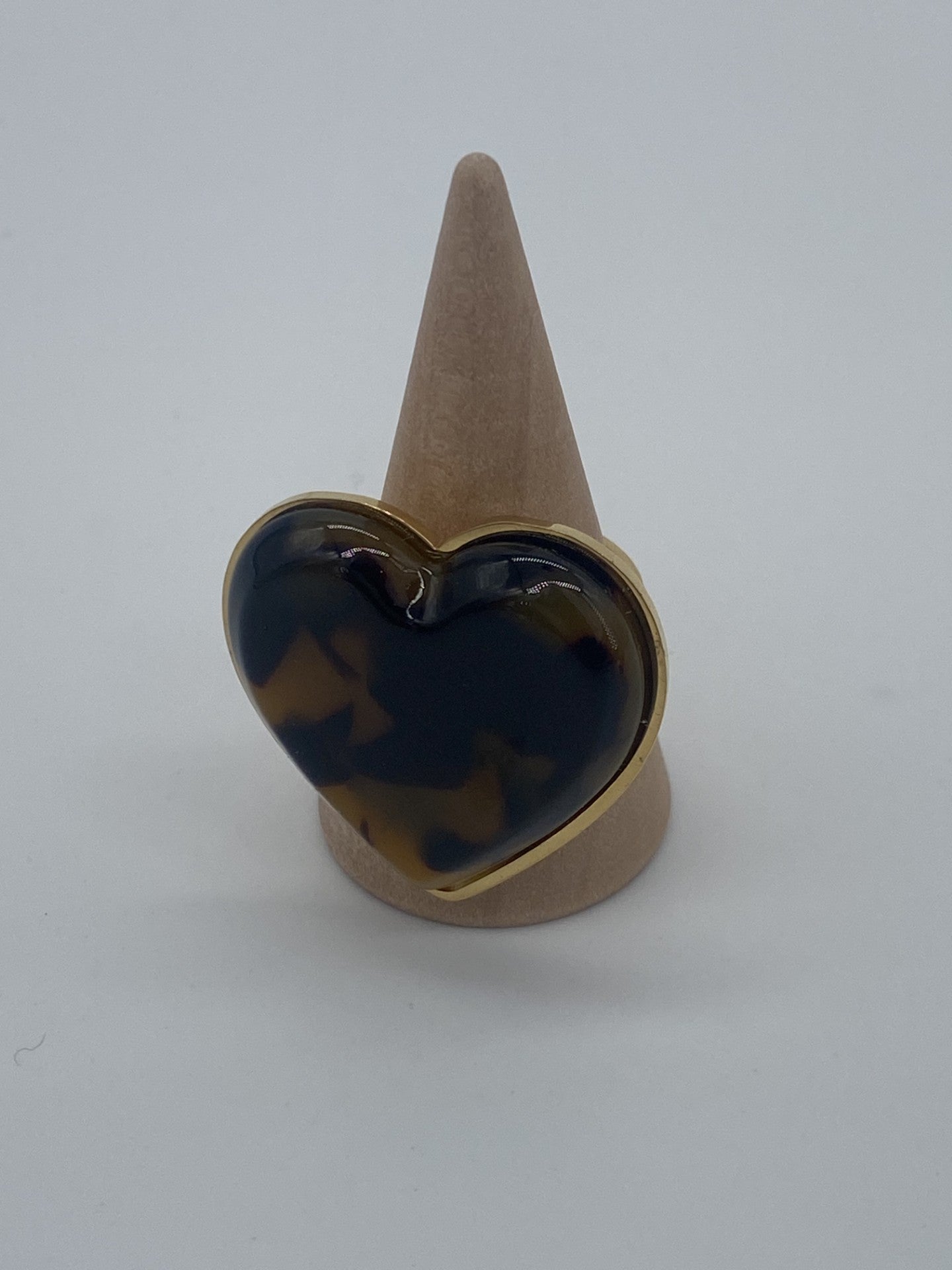 Bague - cœur de léopard