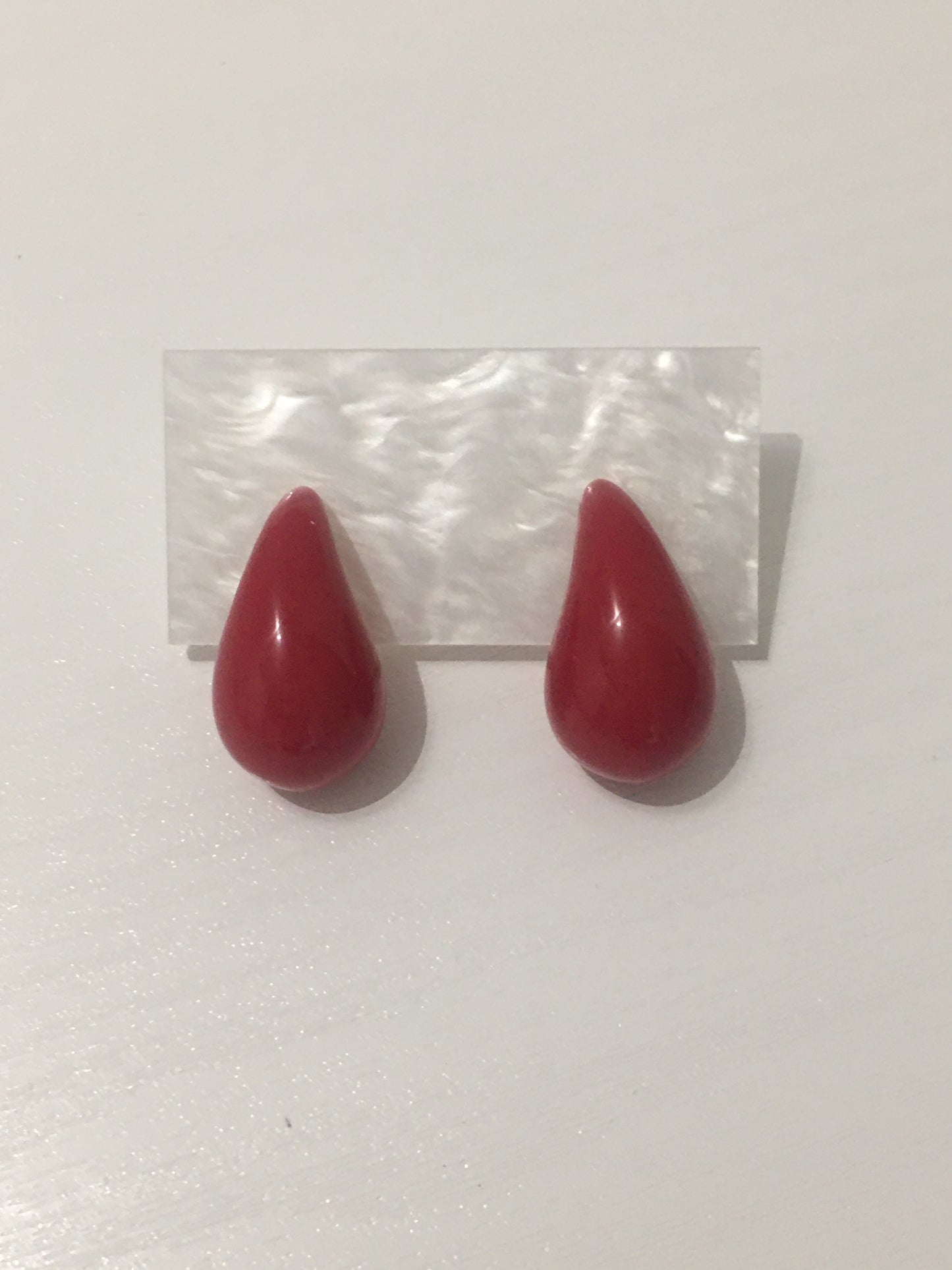 Boucle d'oreille - Gouttes de Rubis