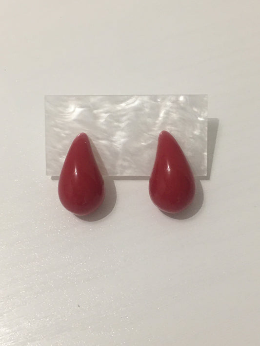 Boucle d'oreille - Gouttes de Rubis